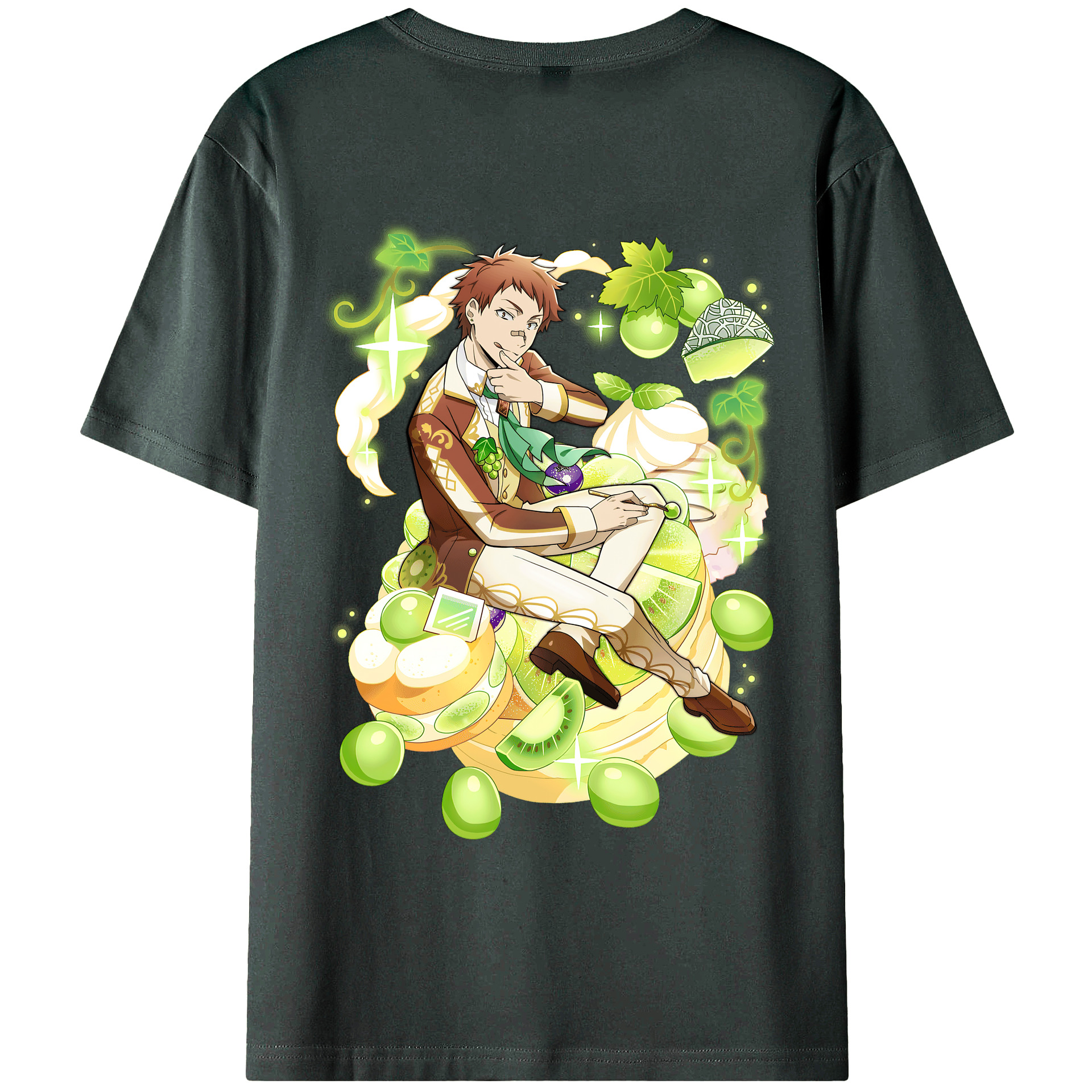 （画像用） 文豪ストレイドッグス Bungo Stray Dogs 綿100％ メンズ半袖Tシャツ（バックプリント） 通気性